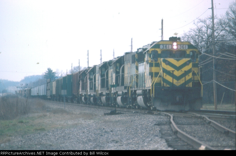 MKT train 102 with GP39-2 361, GP38-2 306, GP40's 188, 242 &amp; GP38AC 332
